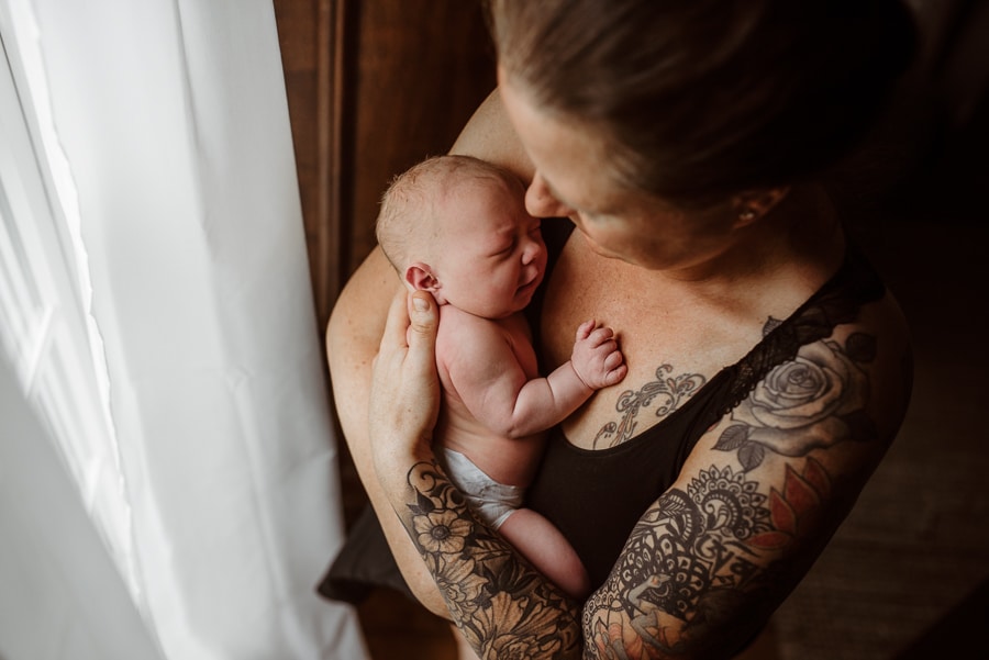 Birth Baby Storytelling Photography Mayo Regional Hospital Fresh 48 Newborn flower bath siblings Maine