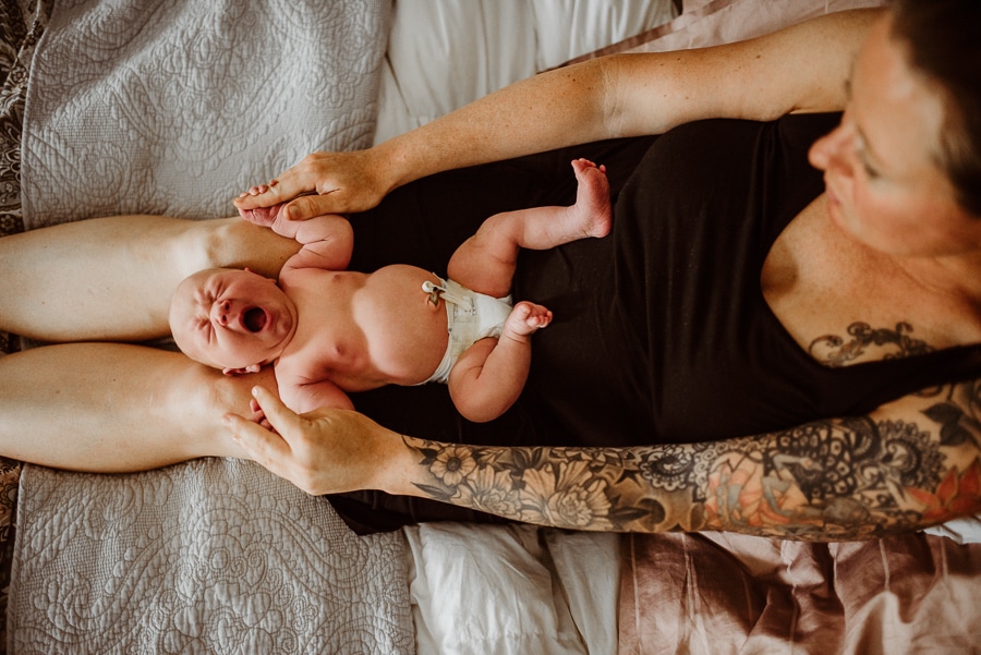 Birth Baby Storytelling Photography Mayo Regional Hospital Fresh 48 Newborn flower bath siblings Maine