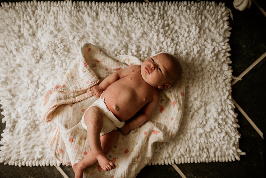 Birth Baby Storytelling Photography Mayo Regional Hospital Fresh 48 Newborn flower bath Maine